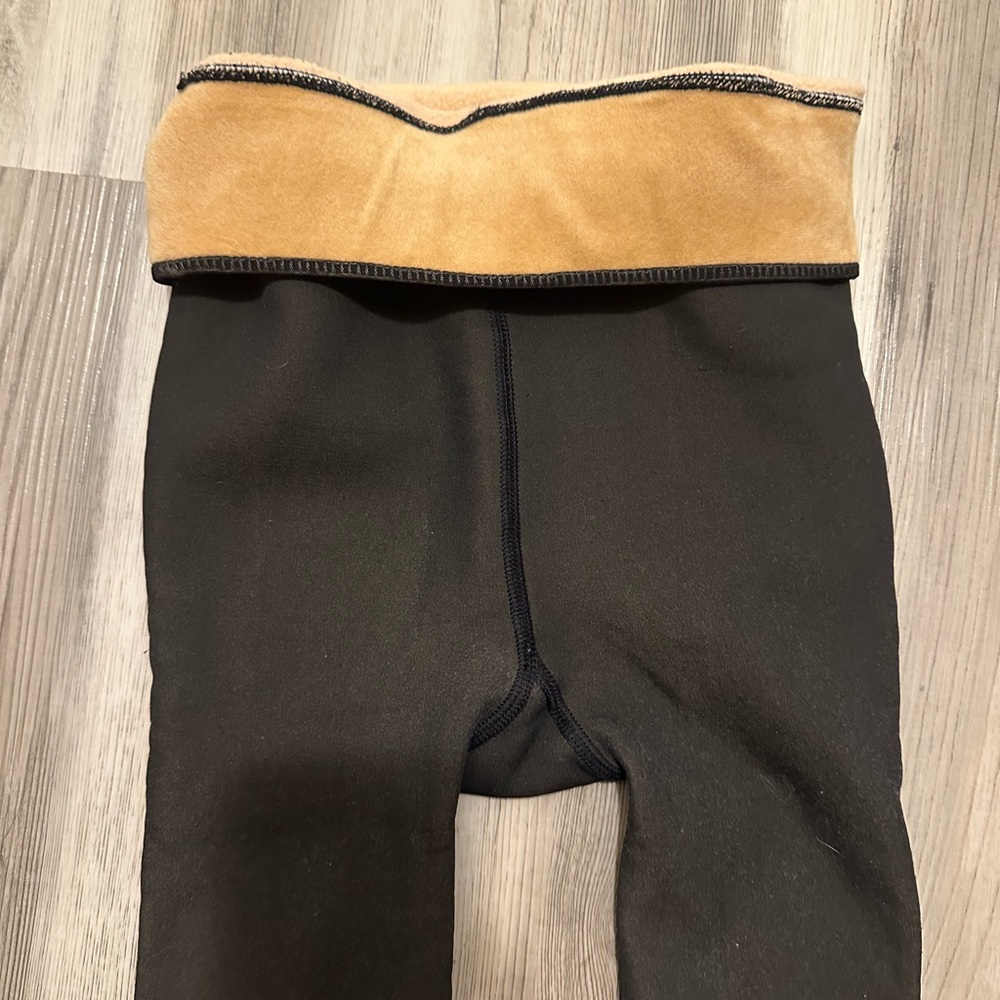SHEIN Women’s L Black Fleece Lined Thermal Stirrup Leggings
